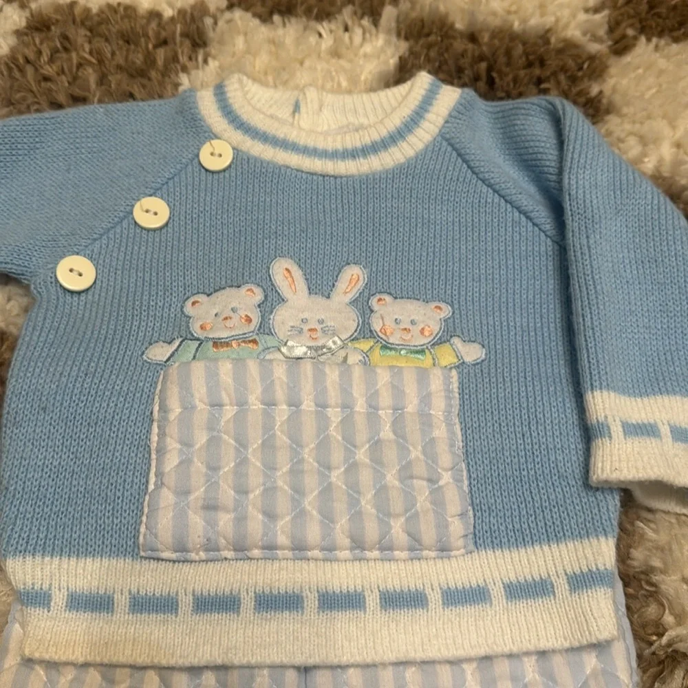 Doe Spun Vintage Knit Baby Outfit